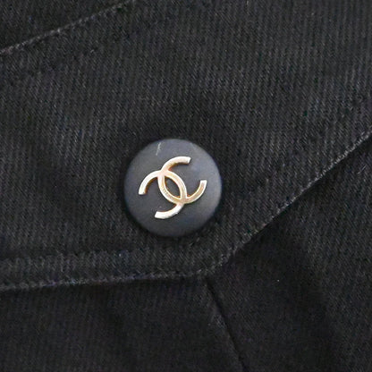 Chanel Setup Suit Jacket Skirt Black 01237 #36