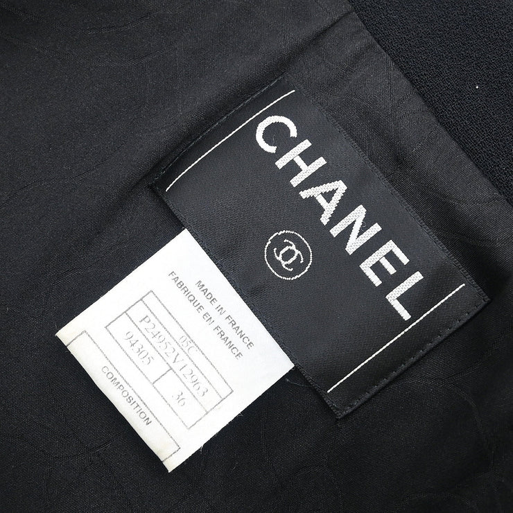 Chanel 2005 Emblem Single Breasted Jacket Black #36