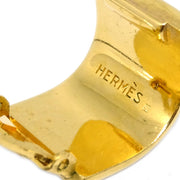 Hermes Gold Enamel Cloisonne Ware Earrings Clip-On