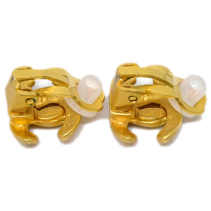 Chanel CC Earrings Clip-On Gold 00T