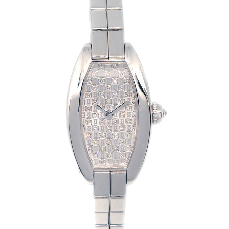 Cartier Mini Tonneau Lanieres Quartz Watch Ref.2545 18KWG Diamond