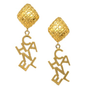 Chanel Gold Dangle Earrings Clip-On