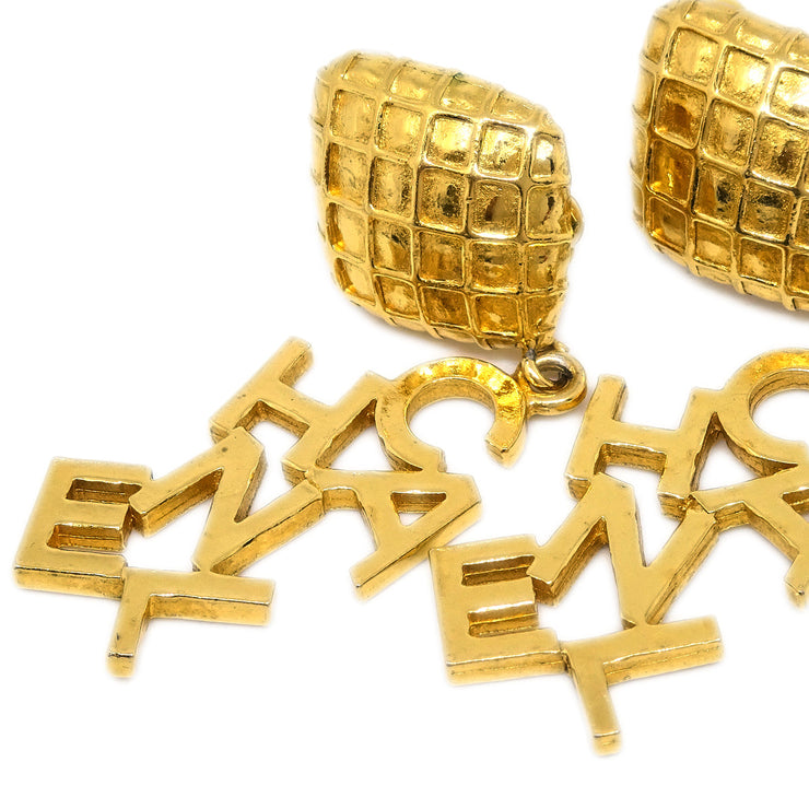 Chanel Gold Dangle Earrings Clip-On