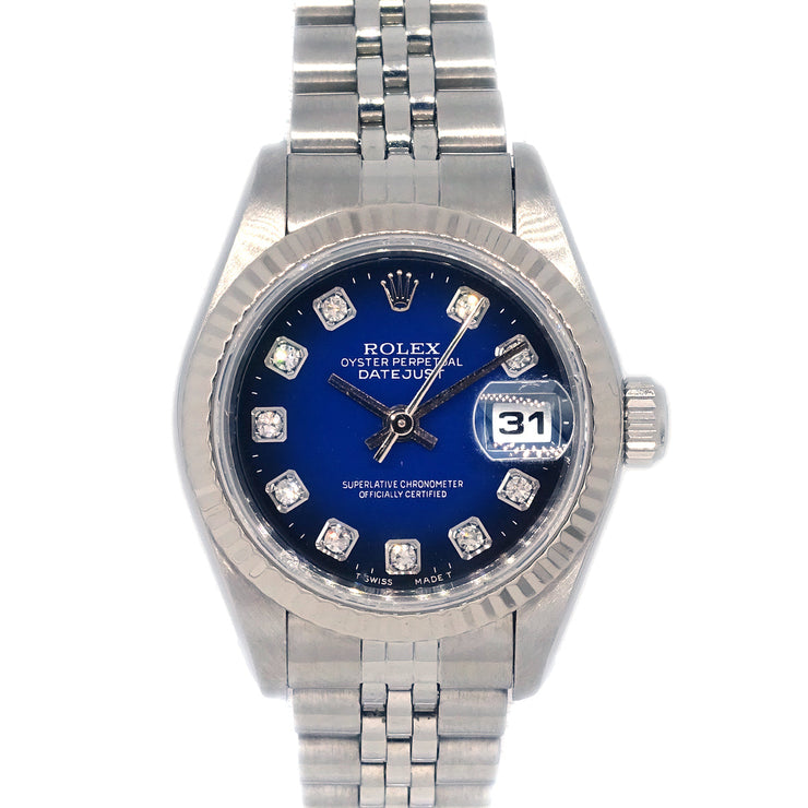 Rolex Oyster Perpetual Datejust 26mm Ref.69174G Watch SS Diamond