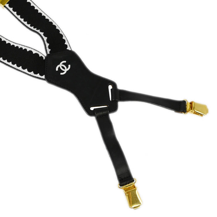 Chanel Black Suspenders Small Good