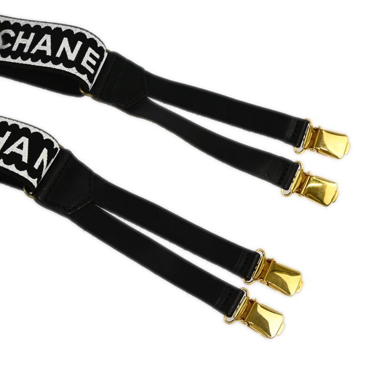 Chanel Black Suspenders Small Good