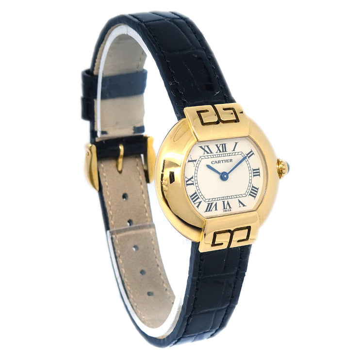 Cartier Ellipse SM Quartz Watch 18KYG Black