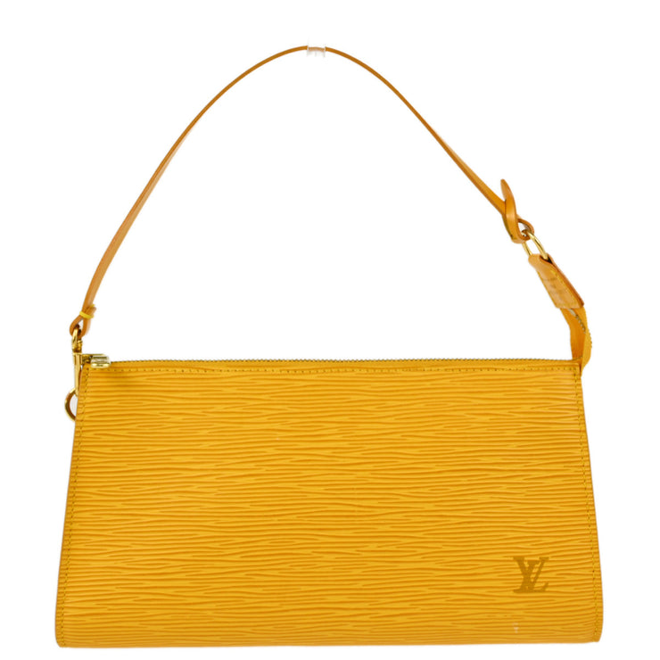 Louis Vuitton 2002 Yellow Epi Pochette Accessoires Handbag M52959