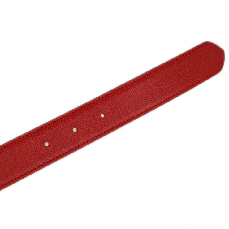 Hermes Red Courchevel Belt #70 Small Good