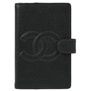 Chanel 1997-1999 Black Caviar Note Book Cover Small Good