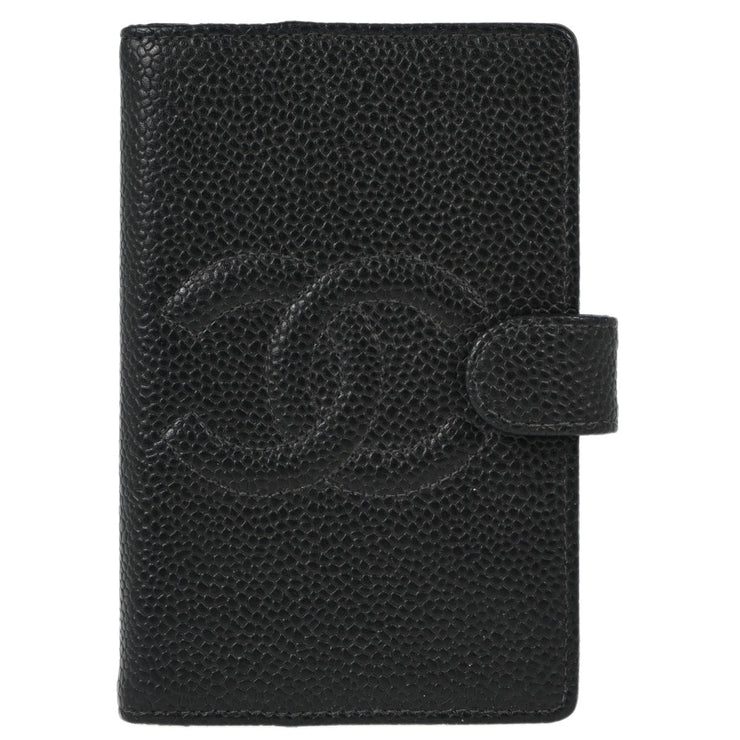 Chanel Black Caviar Note Book Cover Small Good