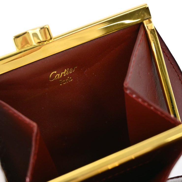 Cartier Bordeaux Must de Cartier Coin Purse Wallet