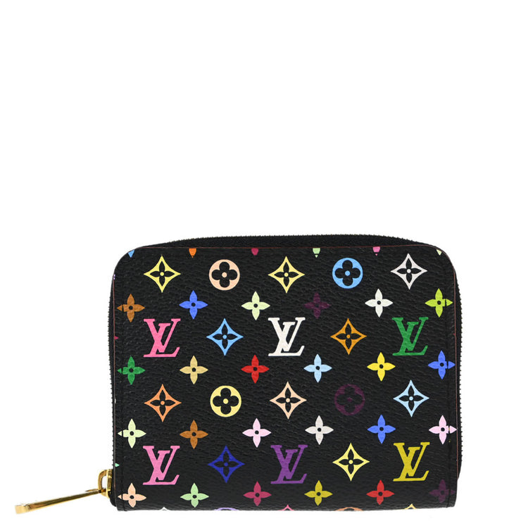 Louis Vuitton 2008 Black Multicolor Zippy Coin Purse Wallet M93740