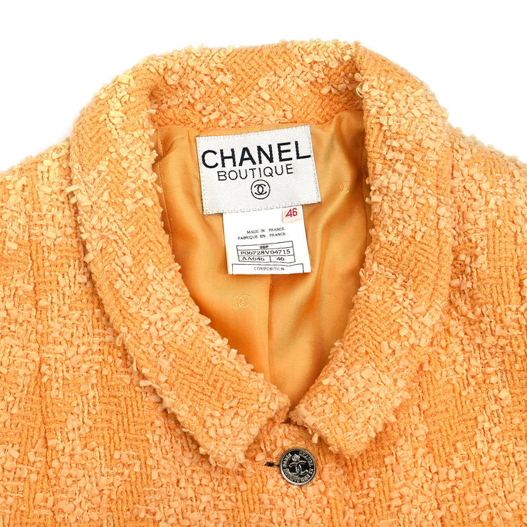 Chanel 1996 Single Breasted Jacket Orange #46