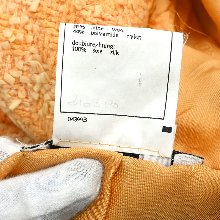 Chanel 1996 Single Breasted Jacket Orange #46