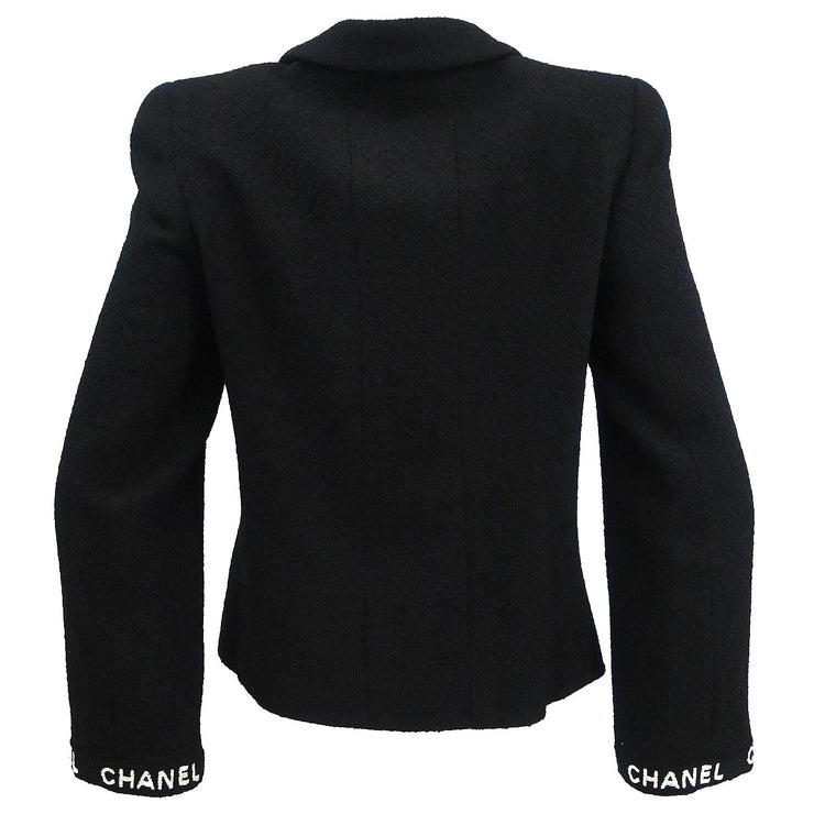 Chanel 1995 Single Breasted Jacket Black #42