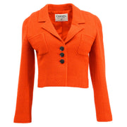 Chanel Single Breasted Jacket Orange