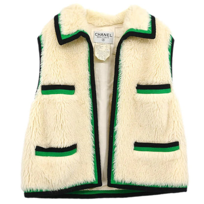Chanel 1994 Fur Vest White #40