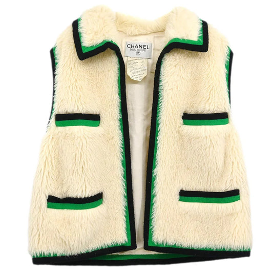 Chanel 1994 Fur Vest White #40