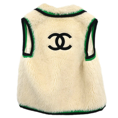 Chanel 1994 Fur Vest White #40