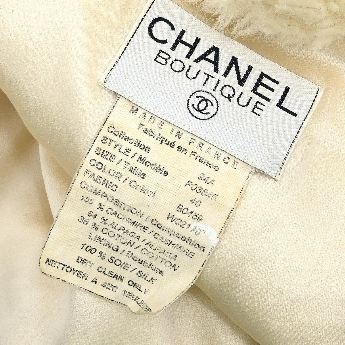 Chanel 1994 Fur Vest White #40