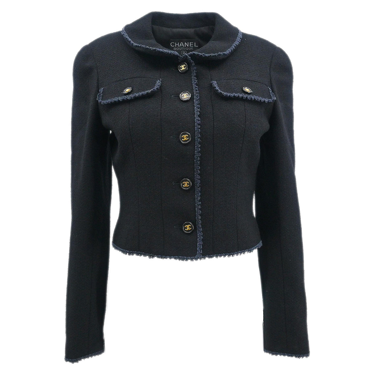 Chanel 1997 Zip Up Coat Black #38 – AMORE Vintage Tokyo