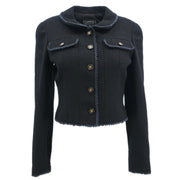 Chanel 1997 Single Breasted Jacket Black #38