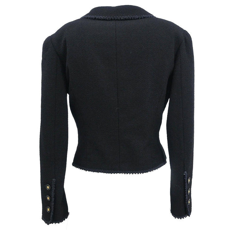 Chanel 1997 Single Breasted Jacket Black #40