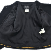 Chanel 1997 Single Breasted Jacket Black #40