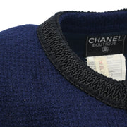 Chanel Collarless Jacket Navy #38