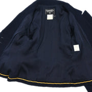 Chanel 1997 Single Breasted Jacket Navy #38