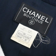 Chanel 1997 Single Breasted Jacket Navy #38