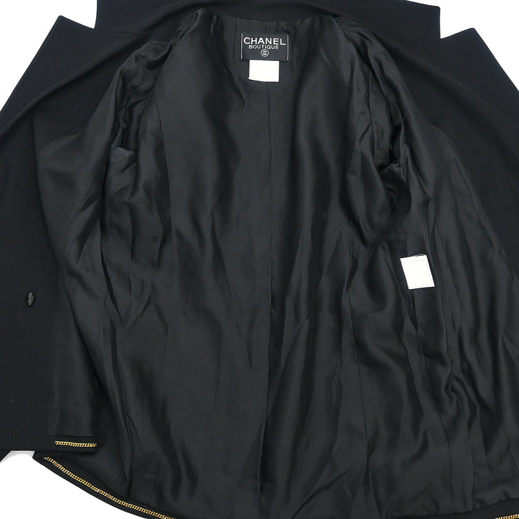 Chanel 1995 Double Breasted Jacket Black #38