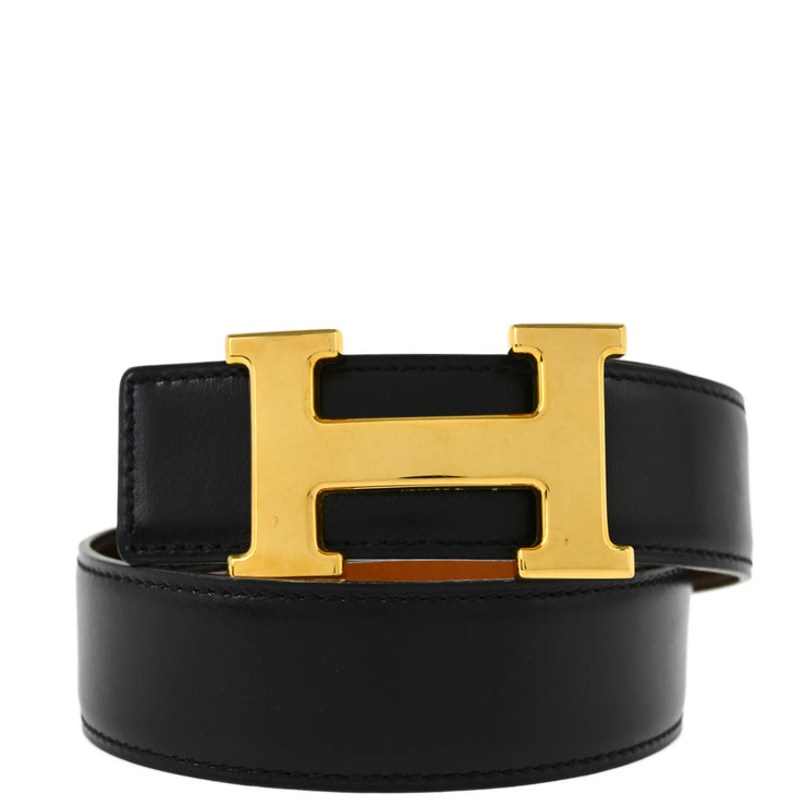 Hermes Box Calf Constance Reversible Belt #70 Small Good