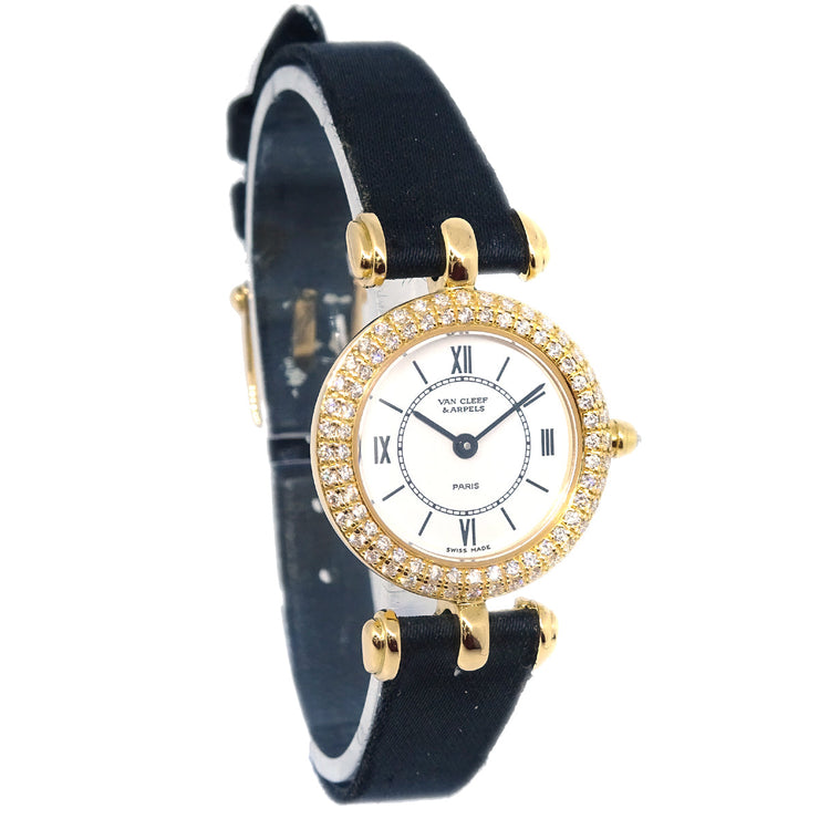 Van Cleef & Arpels Ref.122943B2 Quartz Watch 18KYG Diamond Black