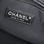 Chanel 2009-2010 Black Caviar Chain Shoulder Tote Bag