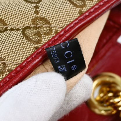 Gucci 2020 Beige Red Marmont Crossbody Bag