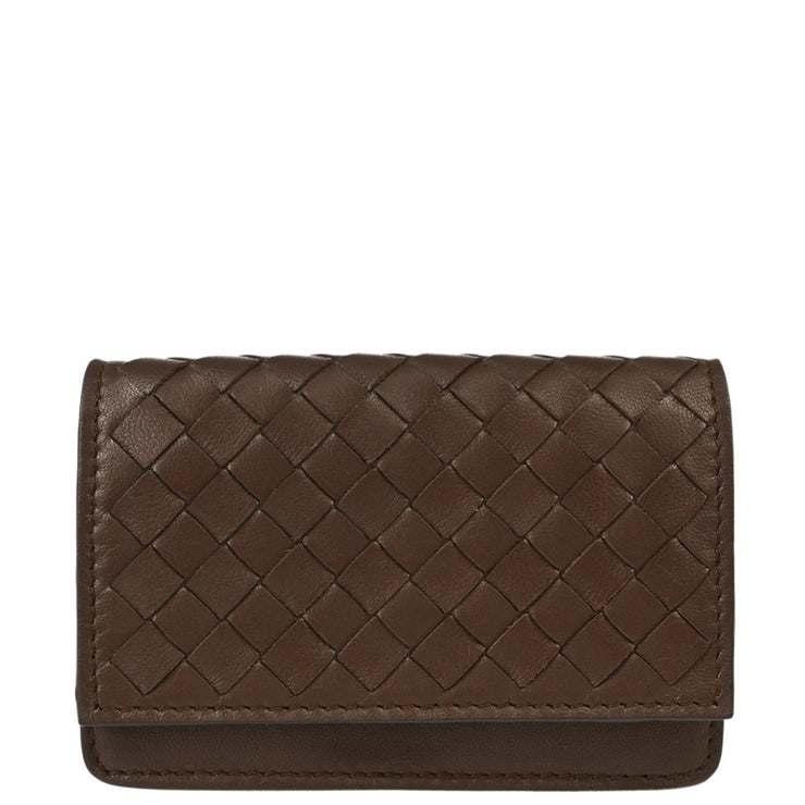 Bottega Veneta Brown Leather Card Case Small Good