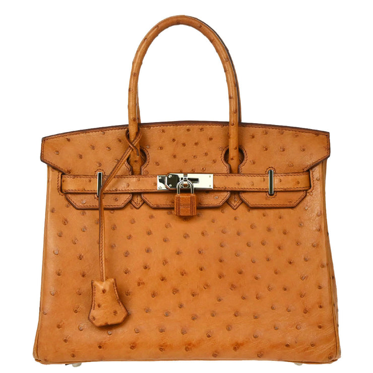 Hermes * 2006 Chestnut Ostrich Birkin 30 Handbag