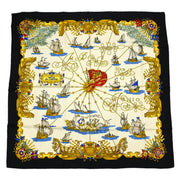 Hermes Scarf Carre 90 Voiles De Lumiere Black Small Good