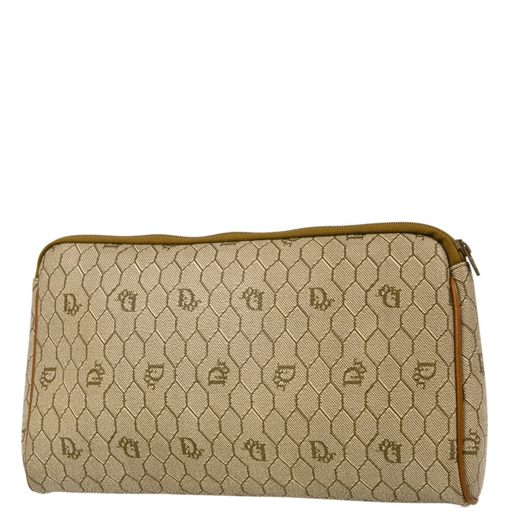 Christian Dior Beige PVC Honeycomb Clutch Bag