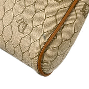 Christian Dior Beige PVC Honeycomb Clutch Bag