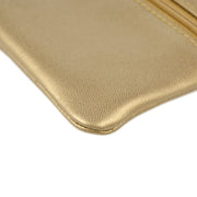 Loewe Gold Leather Mini Pouch Clutch Bag