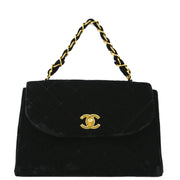 Chanel 1994-1996 Black Velvet Handbag