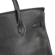 Hermes Black Chevre Haut a Courroies 32 Handbag