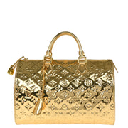 Louis Vuitton 2006 Gold Monogram Miroir Speedy 30 Handbag M95272