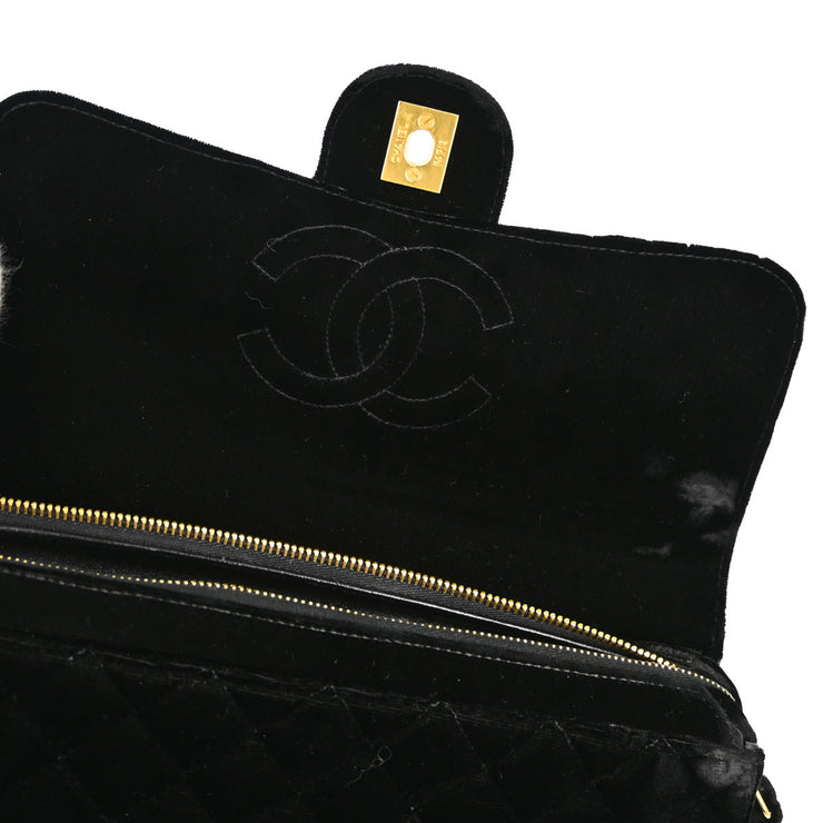 Chanel 1994-1996 Black Velvet Backpack