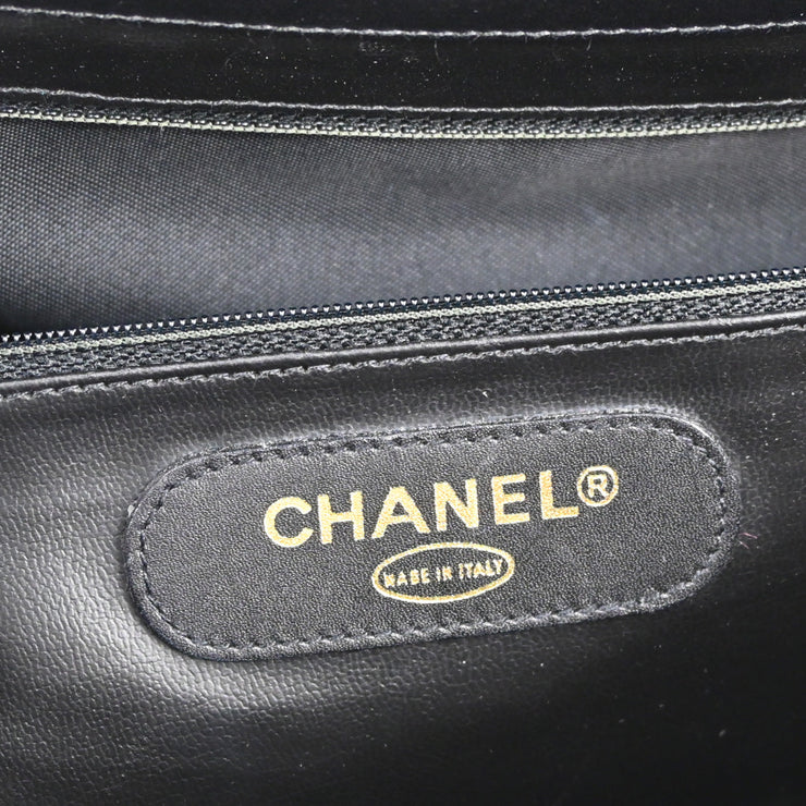 Chanel 1991-1994 Black Lambskin Supermodel Bicolore Shoulder Bag