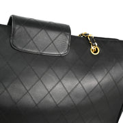 Chanel 1991-1994 Black Lambskin Supermodel Bicolore Shoulder Bag