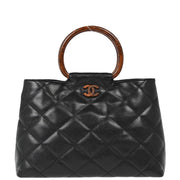 Chanel 2000-2002 Black Caviar Tote Handbag